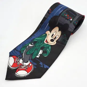 디즈니 넥타이 미키마우스 스트릿 빈티지 구제 의류 올 패턴