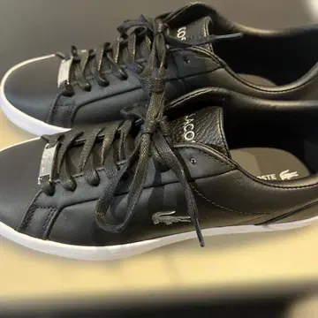LACOSTE 블랙 스니커즈 39A 24.5cm