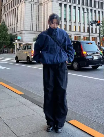 나일론 자켓 네이비