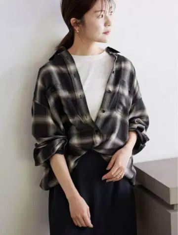 SLOBE IENA 비에라 체크 루즈 셔츠