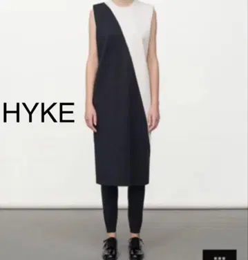HYKE 하이크 바이컬러 원피스 네이비