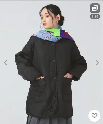 퀼팅 노카라 블루종