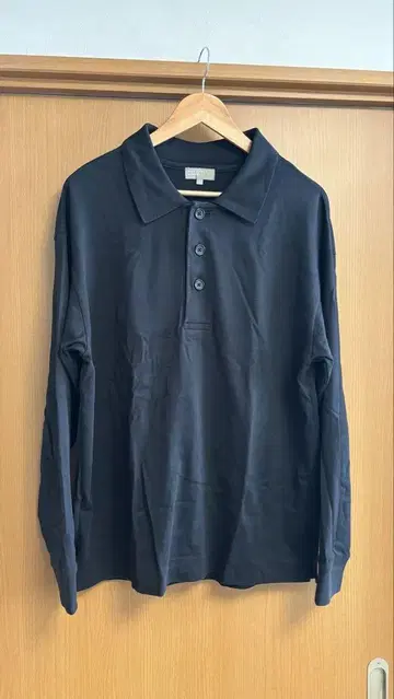[ 21SS ] MARGARET HOWELL 블랙 긴팔 피케 셔츠 L
