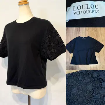 LOULOU WILLOUGHBY 루루 윌비 별 패턴 자수 레이스 풀오버