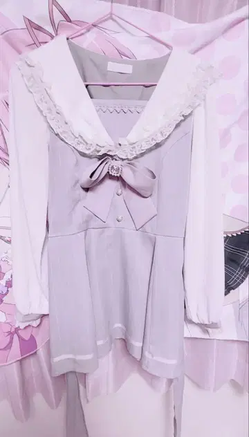 리즈리사 세일러 카라 셋업 그레이