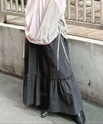니코앤드 레이스 패치워크 맥시 스커트
