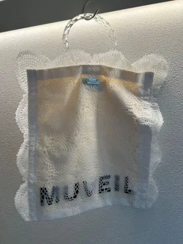 MUVEIL 레이스 토트백 화이트