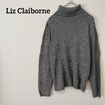 해외 구제 의류 Liz Claiborne 그레이 터틀넥 니트