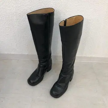 가죽 롱 부츠 힐 6.4cm 36/23.0~23.5cm 상당