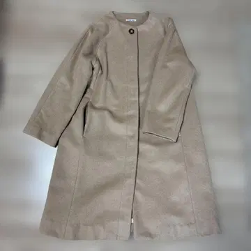 COHINA 베이지 울 코트 작은 사이즈
