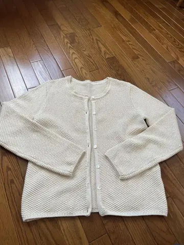아이보리 가디건 코튼/울
