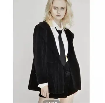 epine pleats frill jacket black