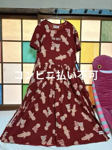 핑크하우스 큐피 패턴 원피스
