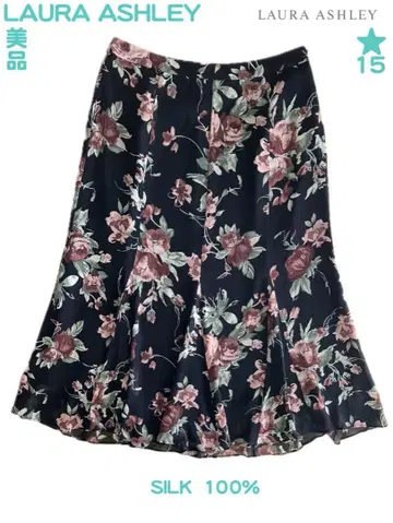 새상품급 LAURA ASHLEY 15 로라 애슐리 실크 양류 스커트