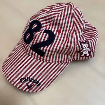 Callaway 빨흰 스트라이프 캡 FR