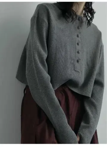 Waffle Henley Tops anuke