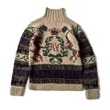 리플레이 REPLAY 하이넥 니트 스웨터 카우친 노르딕 두꺼운 원단