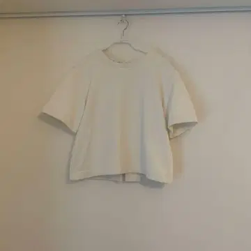 질샌더 네이비 아이보리 프론트 오픈 티셔츠