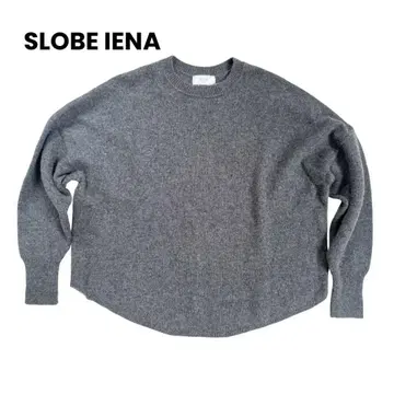 SLOBE IENA 그레이 크루넥 스웨터 울 혼방