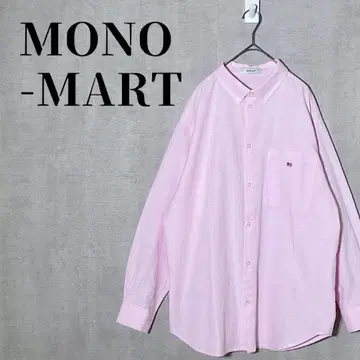 MONO-MART 빅 모듬 넘버링 자수 버튼 다운 셔츠 L 사이즈