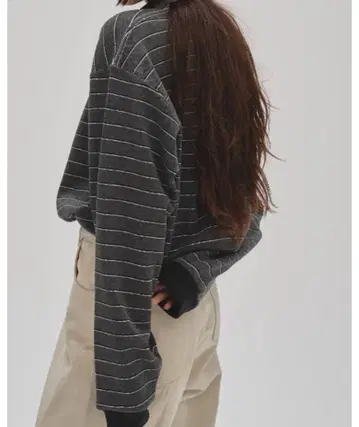 todayful Border Long T-shirts 그레이