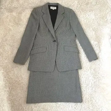 HANAE MORI 하나에모리 수트 자켓 스커트 하운드투스 M