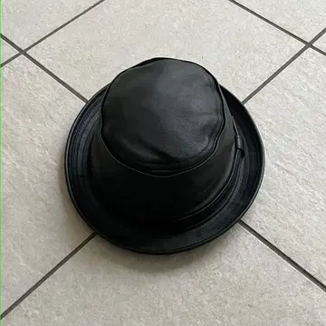 USA NEW YORK HAT 가죽 햇 블랙 양가죽