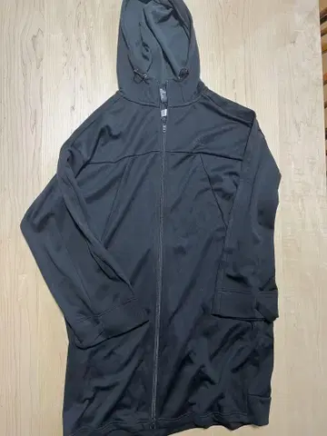 adidas 블랙 풀 집업 후드티 LL