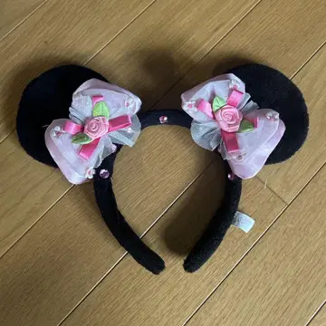 미키 귀 머리띠 블랙과 핑크