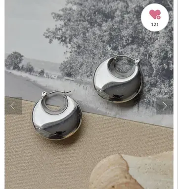 이아파피요네 초승달 후프 귀걸이