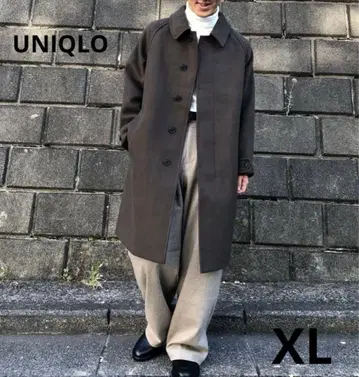 UNIQLO 싱글 브레스 코트 카키 브라운