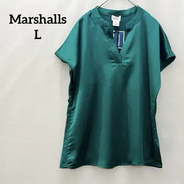 [ Marshalls ] 화려한 그린 [ L ] 광택 상의 캐주얼