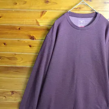 미즈노 아웃도어 의류 긴팔 티셔츠 롱티 XL 적갈색 구제 의류