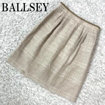 BALLSEY 보르지 턱이 들어간 캐주얼 스커트 베이지 36 B3437