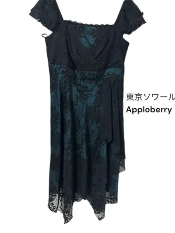 Apploberry 세레모니 수트 도쿄 소와르 비대칭 그린