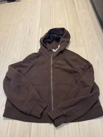 lululemon 브라운 후드 부착 후드티