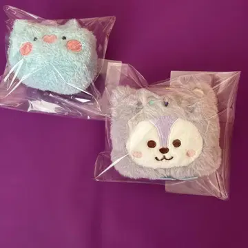 bt21 mang 망 키링 카드 홀더 파우치