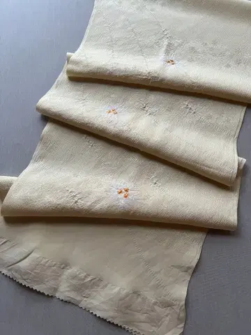 오비 장식 천 쥐어짜기 륜다시 옅은 옐로우 컬러