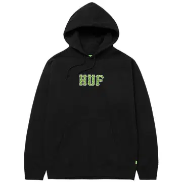 HUF 하프 후드티 블랙 20주년 L 사이즈 로고