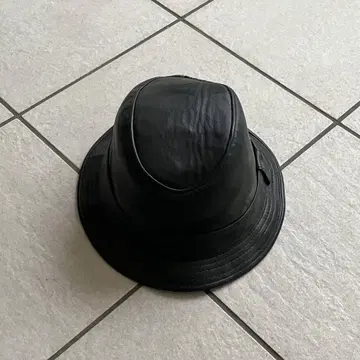 USA NEW YORK HAT 가죽 햇 블랙 양가죽
