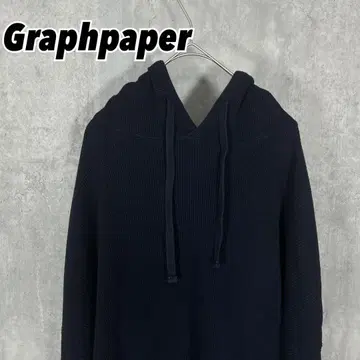 그라프 페이퍼 Graphpaper 써멀 원단 후드티 네이비 빅 루즈