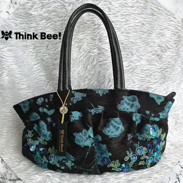 [컨디션 최상] Think bee! 싱크비 핸드백 블루 로즈 고블랑