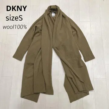 DKNY 다나카란뉴욕 울 100% 니트 가디건 숄