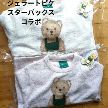 젤라또피케 스타벅스 곰 자수 룸웨어 2점 세트 M 사이즈