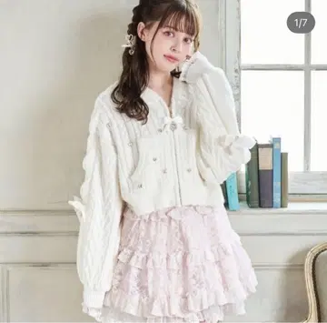 LIZ LISA 토끼 귀 크롭 니트 후드티