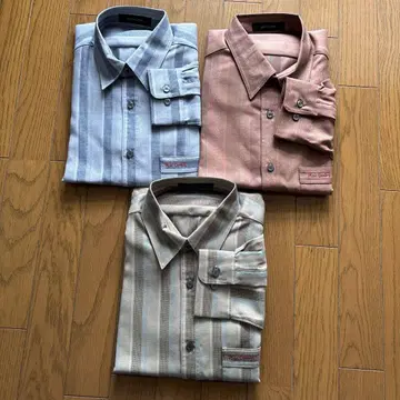 pierre cardin 울 100% 긴팔 셔츠 3장 세트
