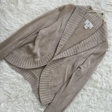 쿠미쿄쿠 숄카라 가디건 베이지 2 내추럴 겉옷 심플