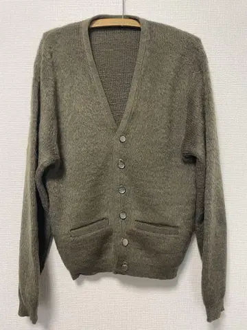 60s 빈티지 모헤어 가디건 커트 코베인 그런지 그린