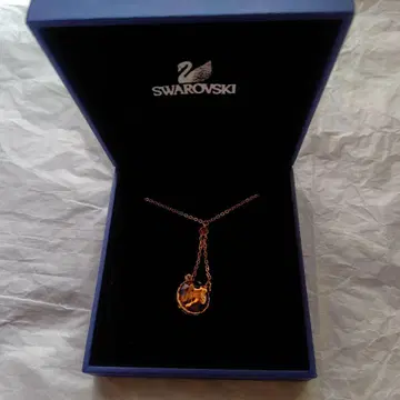 Swarovski 오렌지 크리스탈 목걸이 새상품급