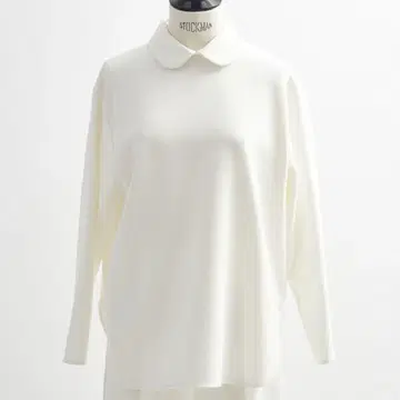 yori 더블 크로스 둥근 카라 블라우스